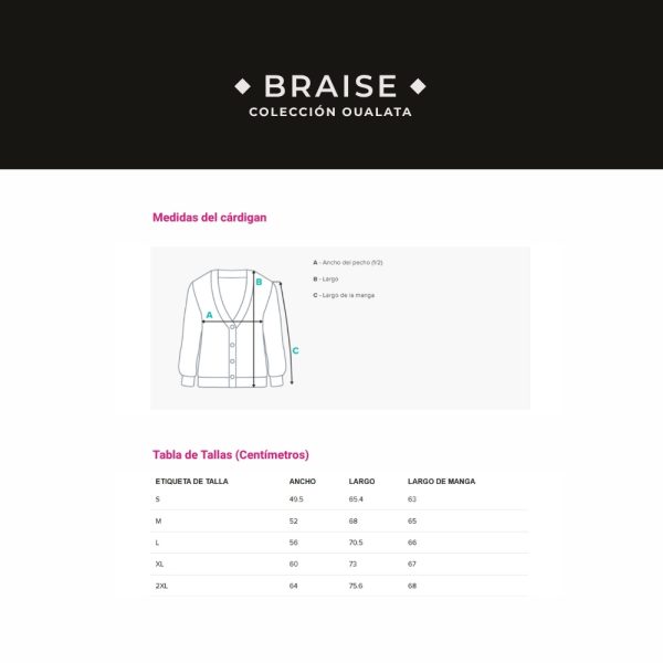 cardigan-braise-medidas-cardigan OUALATA | Braise