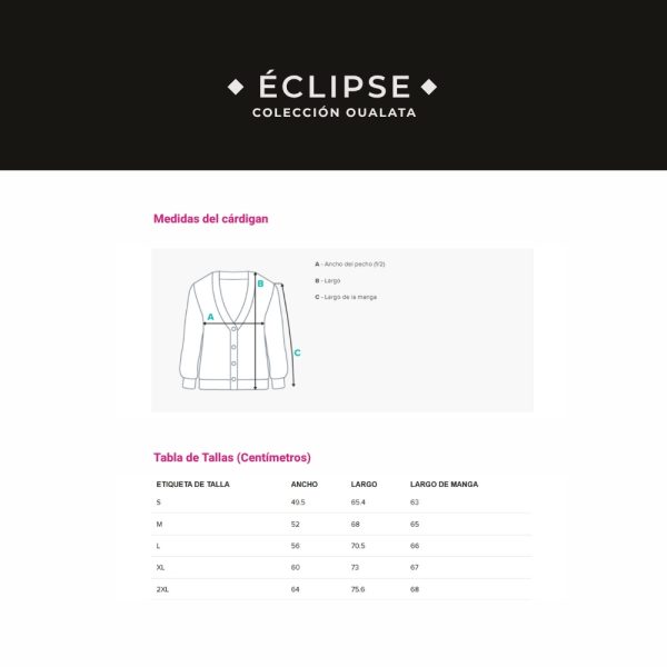 cardigan-eclipse-medidas-cardigan OUALATA | Éclipse