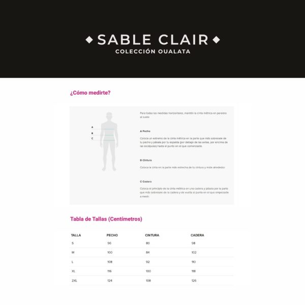 cardigan-sable-clair-como-medirte OUALATA | Sable Clair