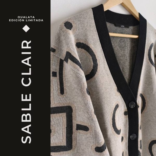 cardigan-sable-clair-detalle-perfil OUALATA | Sable Clair